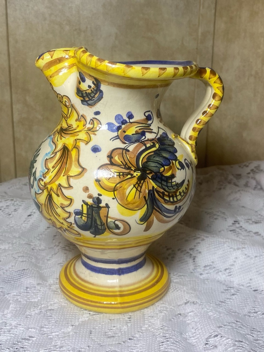 Vintage Svit Kamnik Slovenian Majolica Medieval Dragon Style Pottery Wine Jug - Picture 3 of 7